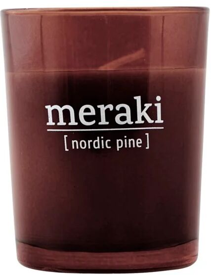 Meraki duftlys brunt glass 12 timer Nordic pine