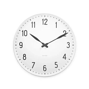 Arne Jacobsen Clocks AJ Station Veggklokke hvit, Ø 48 cm