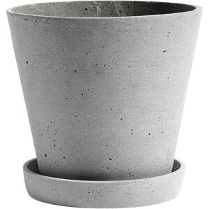 HAY Flowerpot with saucer krukke L Ø17.5 cm Grå