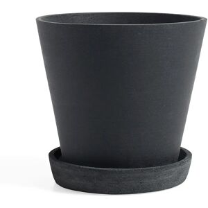 HAY Flowerpot with saucer krukke XXXL Ø34 cm Svart