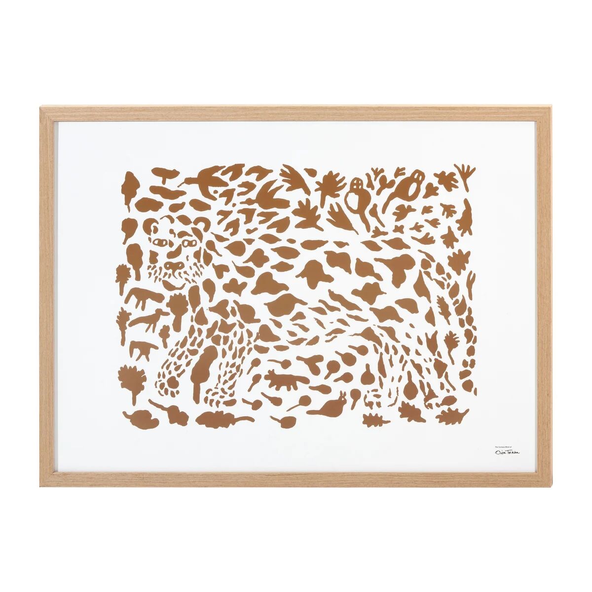 iittala Oiva Toikka Cheetah plakat brun 50 x 70 cm