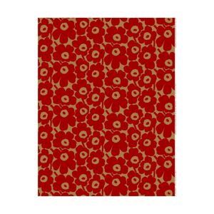 Marimekko Pieni Unikko stoff bomull Brown-red