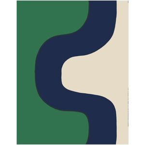 Marimekko Seireeni stoff bomull-lin Green-dark blue-linen