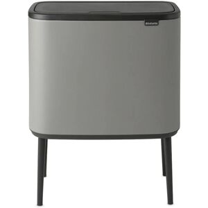 Brabantia Bo touch bin 11+23 liter Mineral concrete grey