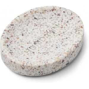 Humdakin Terrazzo såpeskål 10 x 13 cm White-brown