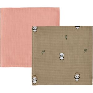 OYOY Panda babyteppe 2-pk Khaki-rose