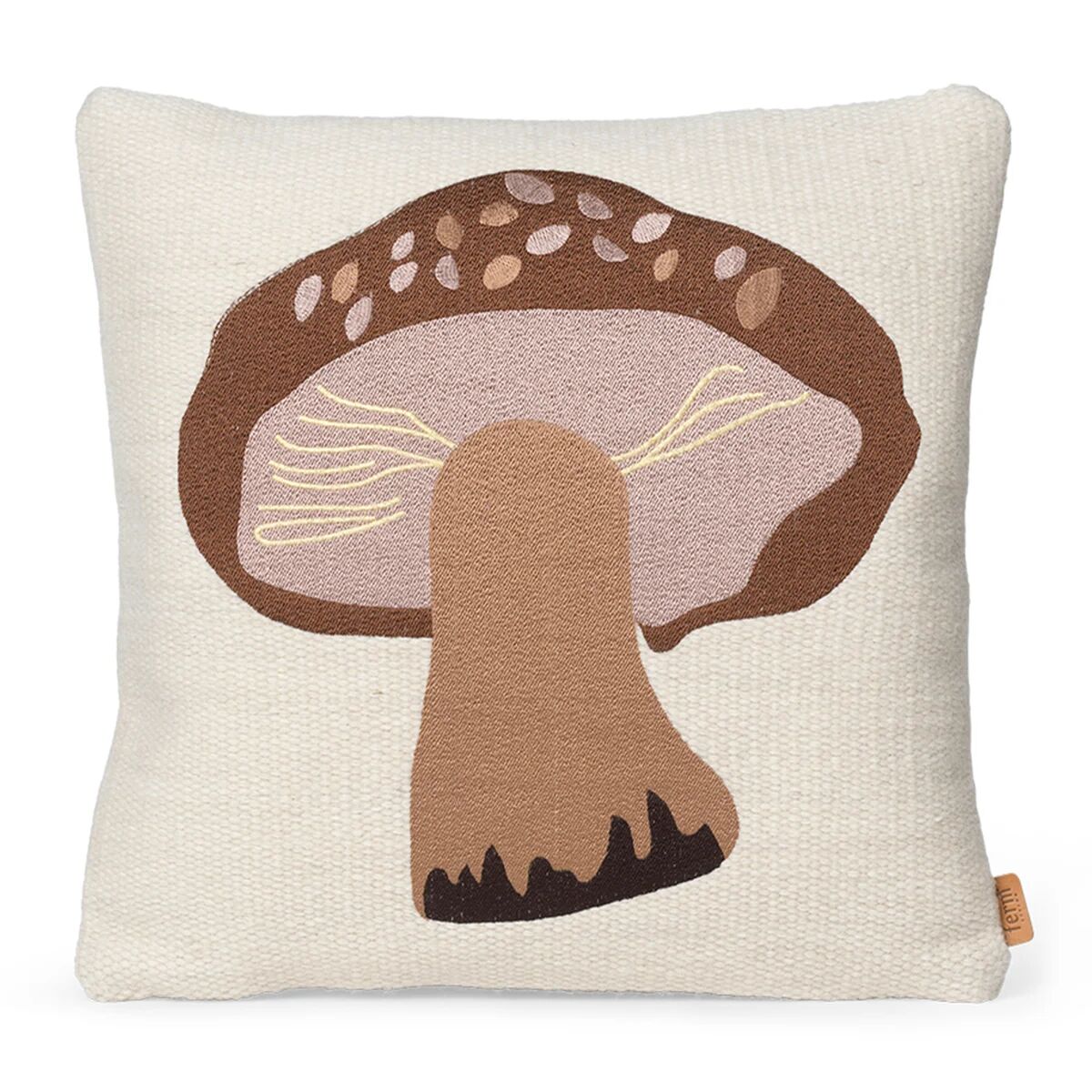 Ferm Living Forest brodert pute 40 x 40 cm Porcini