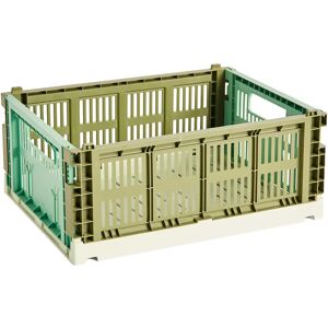 HAY Colour Crate Mix S 17 x 26,5 cm Olive-dark mint