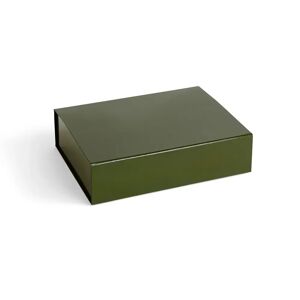 HAY Colour Storage S boks med lokk 25,5 x 33 cm Olive