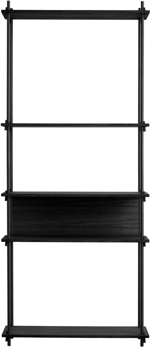 Moebe shelving system tall single Black