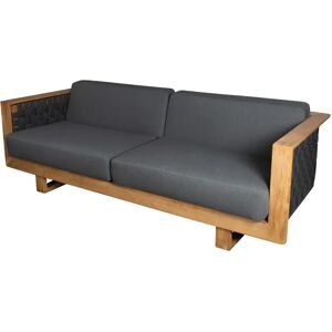 Cane-line Angle Sofa 3-seter Dark grey, teak