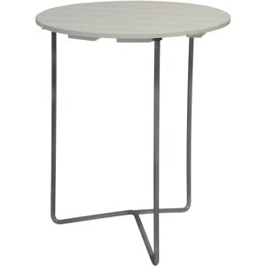 Grythyttan Stålmöbler Table 6B bord Ø60 cm Hvitlakkert eik - galvaniserte ben