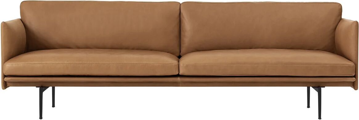 Muuto Outline sofa 3-seter brunt skinn