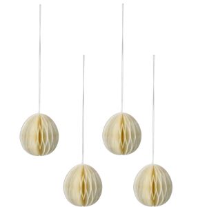 Scandi Living Brooding papiregg 7 cm 6-pk Beige