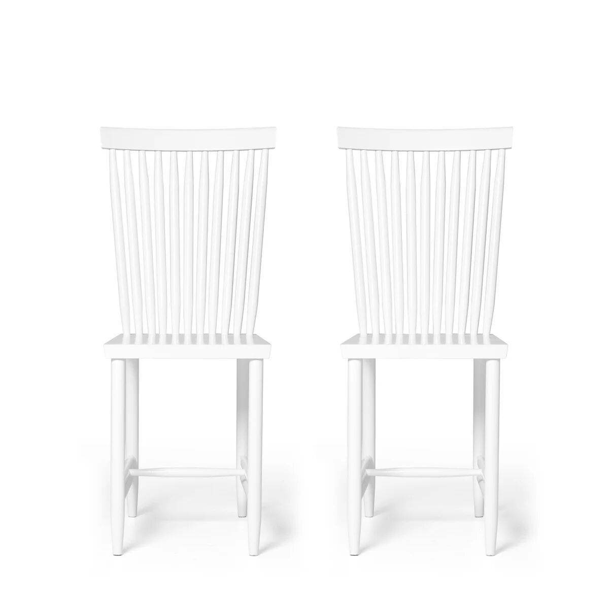 Design House Family Chairs stol hvit 2-pakk modell nr 2