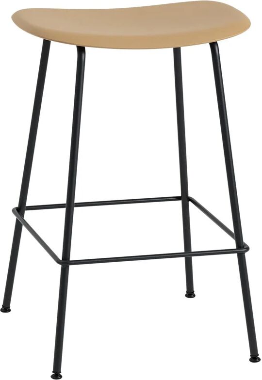 Muuto Fiber Tube barstol 65 cm ockra-svart