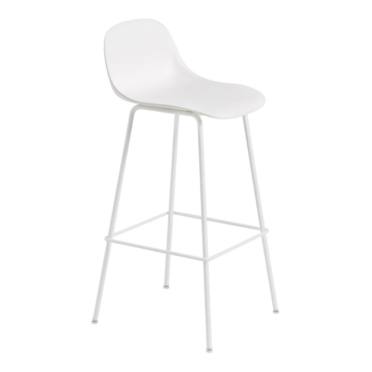 Muuto Fiber Tube barstol ryggstøtte 75 cm hvit