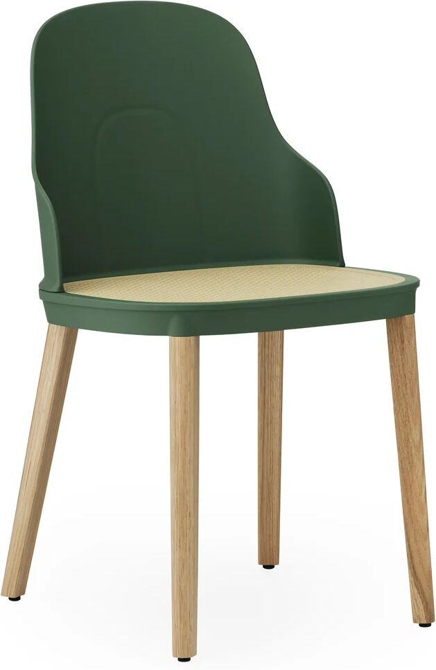 Normann Copenhagen Allez molded wicker stol Park green-eik