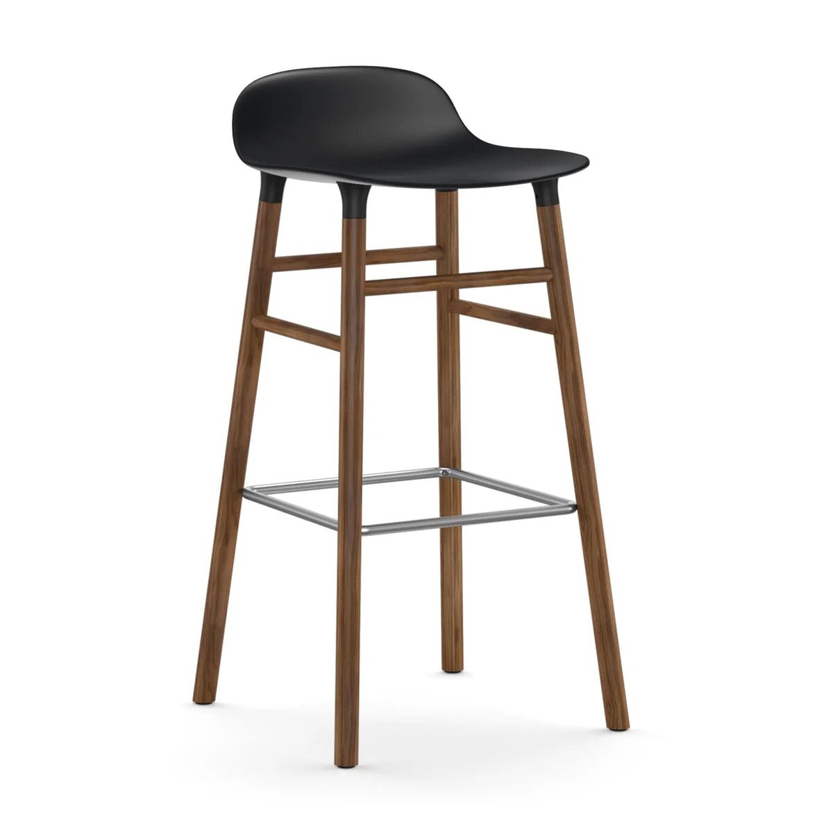 Normann Copenhagen Form barstol valnøttbein 75 cm svart
