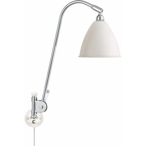 GUBI Bestlite BL6 vegglampe matt hvit-krom