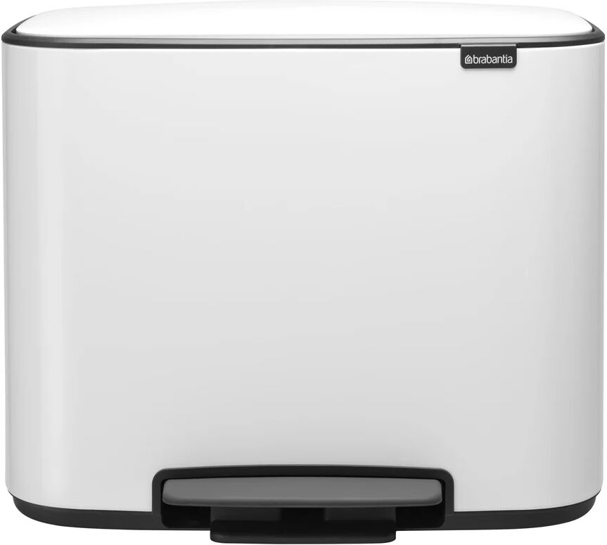 Brabantia Bo pedalbøtte 11+23 l hvit