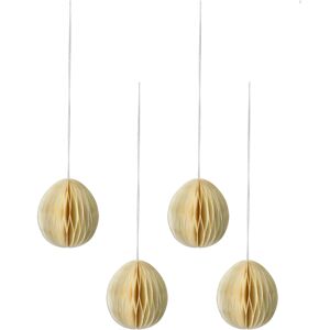 Scandi Living Brooding papiregg 7 cm 6-pk Gul