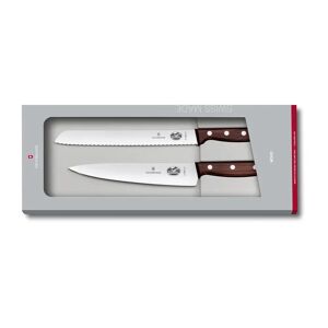 Victorinox Wood knivsett brødkniv og kokkekniv Rustfritt stål-lønn