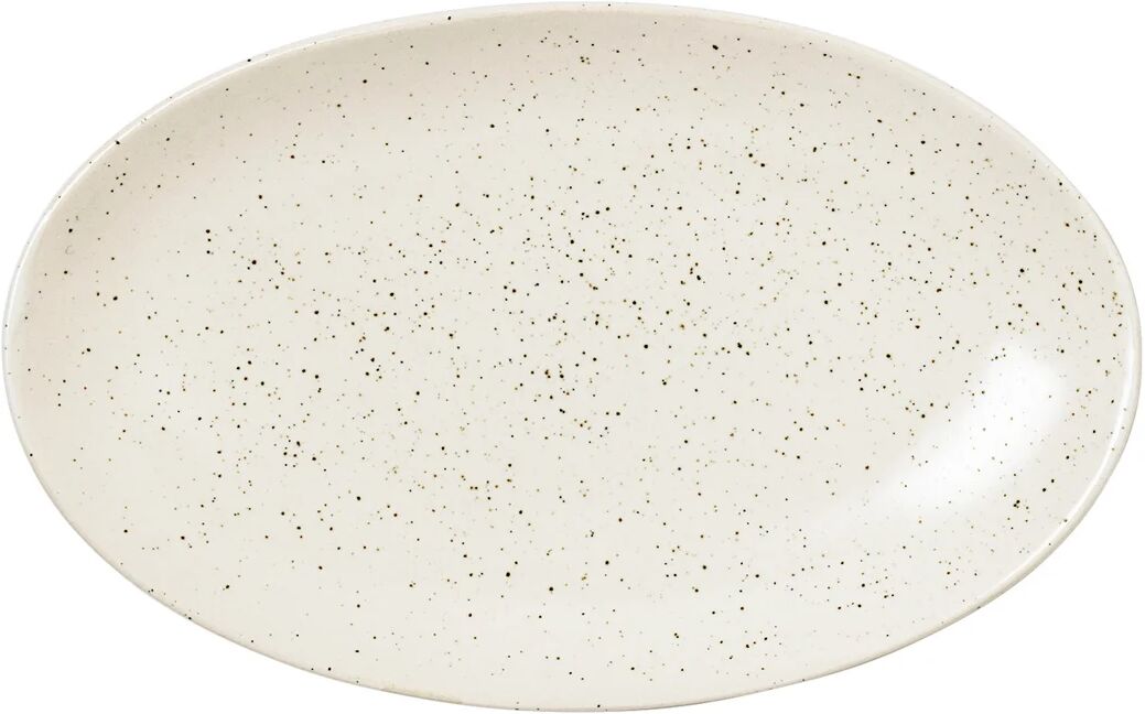 Broste Copenhagen Nordic Vanilla fat ovalt 22 cm Cream with grains