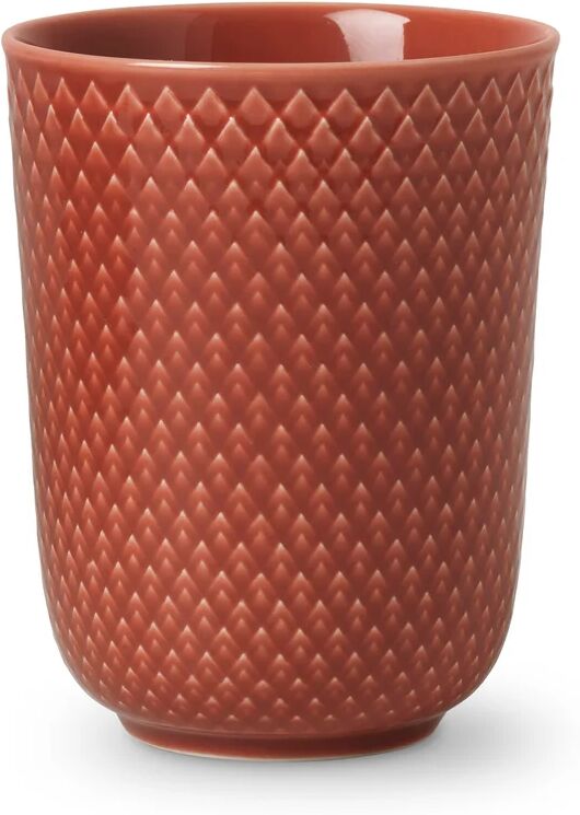 Lyngby Porcelæn Rhombe kopp uten hank 33 cl Terracotta