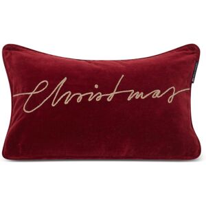 Lexington Christmas Organic Cotton Velvet pute 30 x 50 cm Red