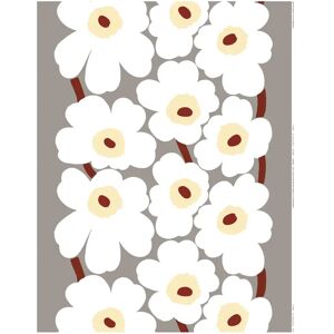 Marimekko Unikko stoff L. grey-white-d. red-butter