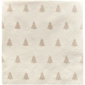 Scandi Essentials Linen trees servietter 33 x 33 cm 20-pakning sand