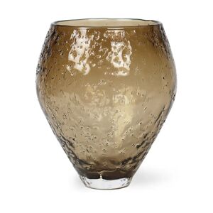 Ro Collection Crushed glassvase medium Sepia brown