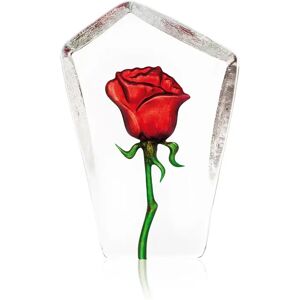 Målerås Glasbruk Floral Fantasy rose glasskulptur Rød