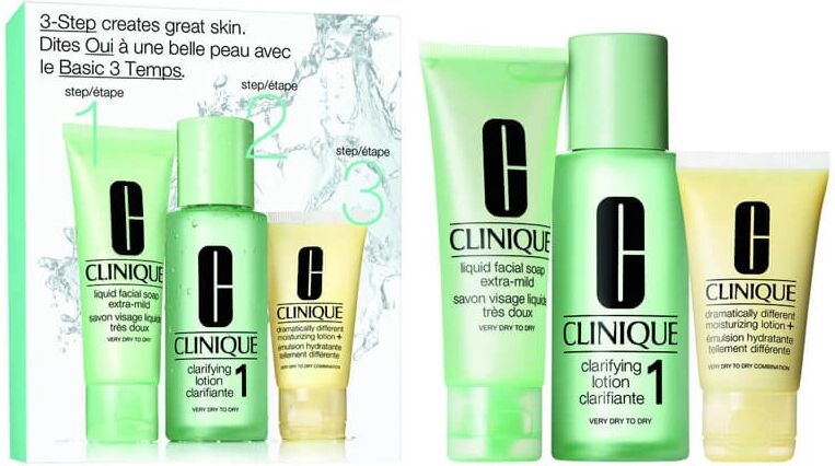 Clinique 3-Step Skin Care Intro Set, Skin Type 1 (180ml)