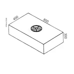 Universal Vanntank 90 L 90s Svart 80x40x30 Cm