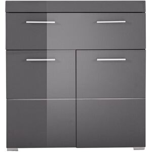 AmandaMando baderomsskap 1 dør, 1 skuff grå, grå høyglans. AmandaMando baderomsskap 1 dør, 1 skuff grå, grå høyglans.