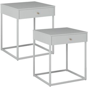 Pops nattbord 1 skuff sett med 2 stk. hvit. Pops nattbord 1 skuff sett med 2 stk. hvit.