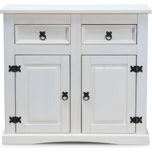 New Mexico skjenk bredde 91 cm, høyde 84 cm med 2 skuffer og 2 dører hvit/voks. New Mexico skjenk bredde 91 cm, høyde 84 cm med 2 skuffer og 2 dører hvit/voks.