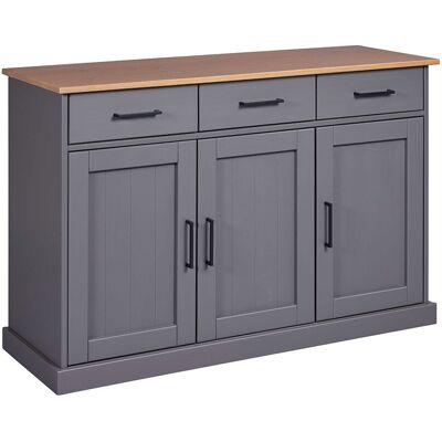 TERA Tre-benk - 3 dører, 3 skuffer, 131x45x86 cm TERA Tre-benk - 3 dører, 3 skuffer, 131x45x86 cm