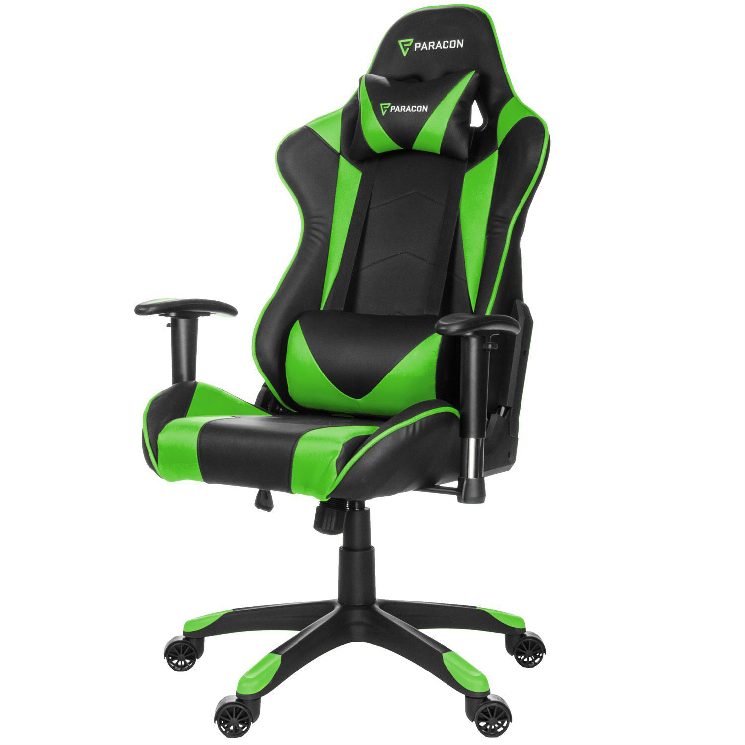 Paracon Knight gamer stol inkl. Pute til nakke og lend grønn.