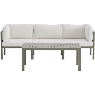 Copacabana loungemøbler 3-seters sofa og salongbord brun. Copacabana loungemøbler 3-seters sofa og salongbord brun.