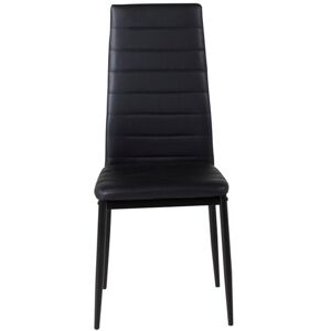 Slim spisestuestoler PU kunstskinn svart. Slim spisestuestoler PU kunstskinn svart.