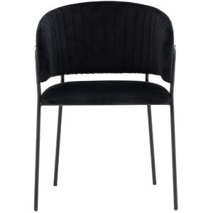 Selma spisestuestoler med armlener velour svart. Selma spisestuestoler med armlener velour svart.