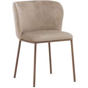 Edina spisestuestoler velour beige, natur. Edina spisestuestoler velour beige, natur.