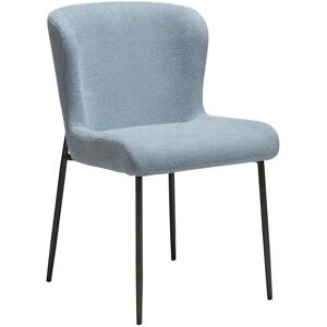 Glam Dan-Form spisestuestoler bouclé blå. Glam Dan-Form spisestuestoler bouclé blå.