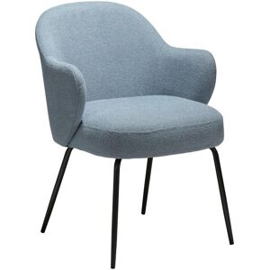 Bae Dan-Form spisestuestoler med armlene bouclé blå. Bae Dan-Form spisestuestoler med armlene bouclé blå.