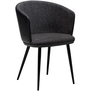 Hey Dan-Form spisestuestoler med armlene bouclé, PU kunstlær svart. Hey Dan-Form spisestuestoler med armlene bouclé, PU kunstlær svart.