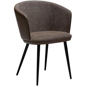 Hey Dan-Form spisestuestoler med armlene PU kunstlær, bouclé brun. Hey Dan-Form spisestuestoler med armlene PU kunstlær, bouclé brun.