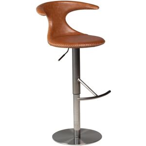 Flair Dan-Form barstol høydejusterbar ekte lær brun. Flair Dan-Form barstol høydejusterbar ekte lær brun.